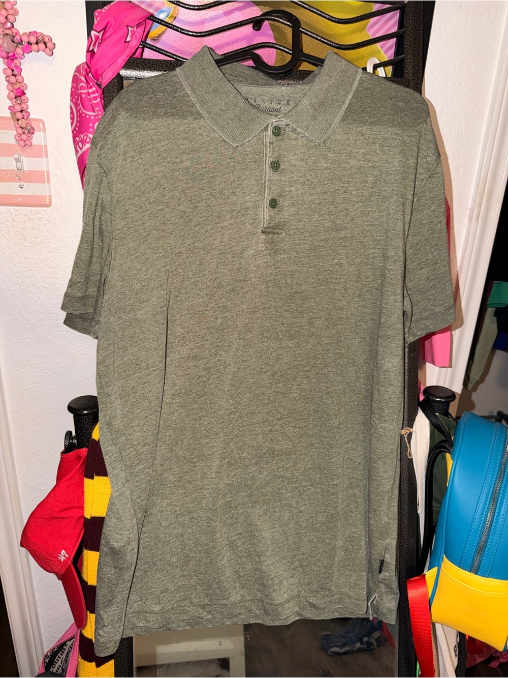 Men's Lucky Brand Olive Green VERY SOFT Polo Shirt NWOT size Large!